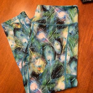 CVG peacock leggings size XL